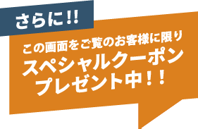 スペシャルクーポンプレゼント中