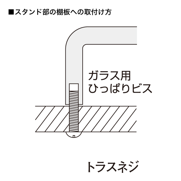 トラスネジ（M4×10mm50ヶ入）　店舗用品　販促用品　陳列什器　コボレ止め用