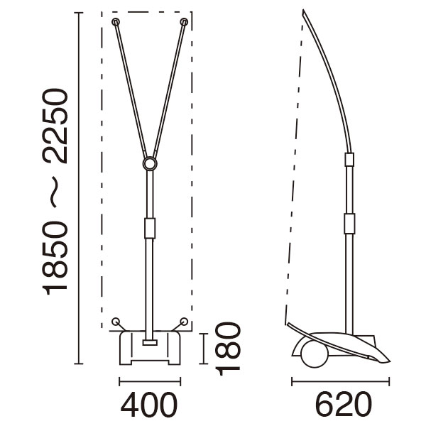 バナースタンド Y-BAND-1  (QSB-Y)タイプ　店舗用品　販促用品　展示会　セミナー会場　バックボード　インタビューボード