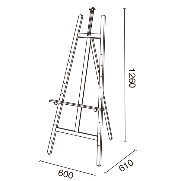 IRイーゼル ダークブラウン1300H　スタンド看板　木製イーゼル　イーゼルスタンド