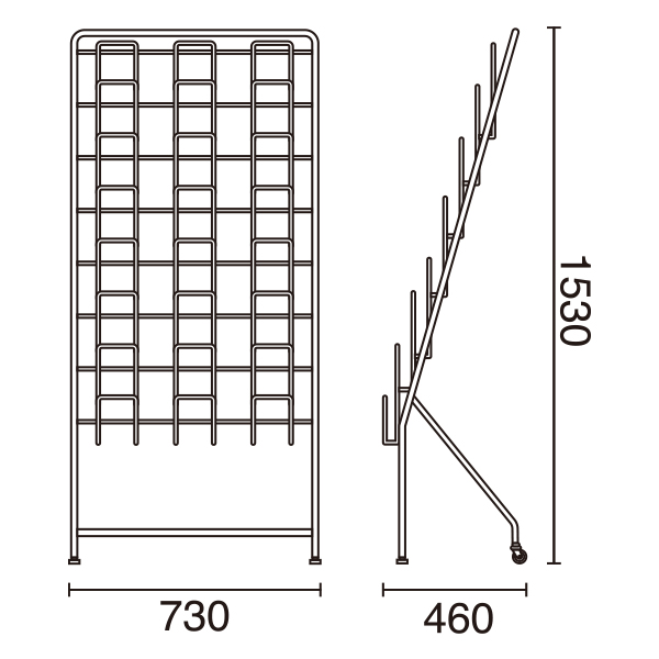 カタログスタンド A4縦用 3列7段　