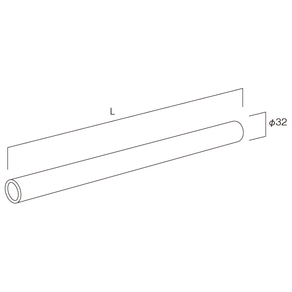 フック用パイプ L1200　店舗用品　販促用品　陳列什器　角バー用オプション