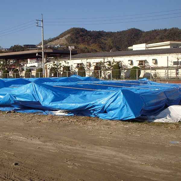 養生シートPE輸入クロス ブルー3.6X5.4m　安全用品　ビニールシート　テント　床