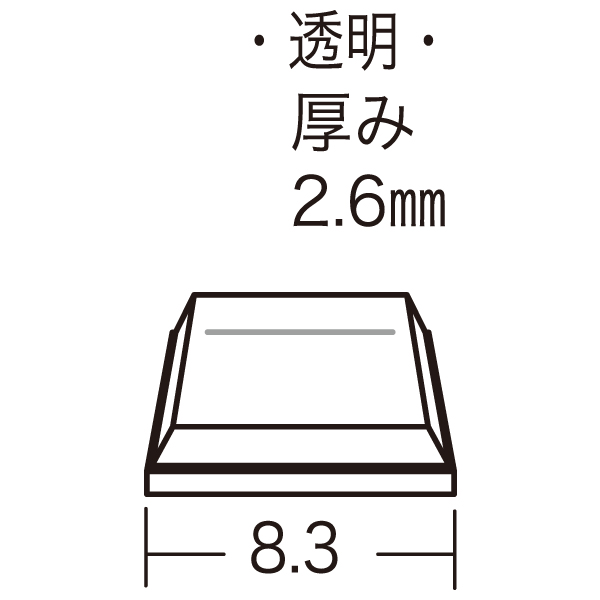 涙目クッション GRS-83　店舗用品　販促用品　陳列什器　ガラス棚　滑り止め