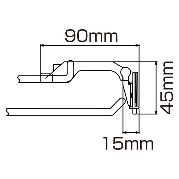 セーフティプライスホルダー 60×30　店舗用品　販促用品　陳列什器　ネット什器用フック