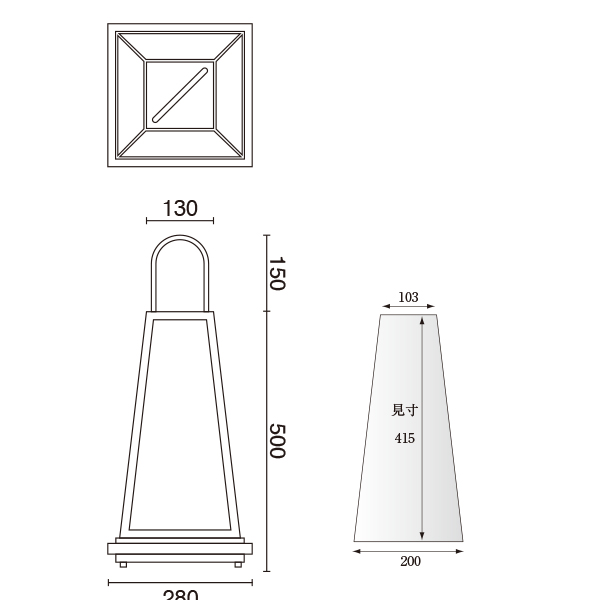 LED京行灯 L 電球色 屋外仕様 和風看板