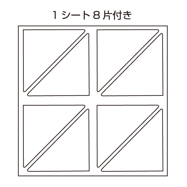 カドペタ  三角補強シート クリア(25シート)　スタンド看板　看板部材　バナースタンド　展示会　セミナー会場　販促品用ウエイト・関連商品