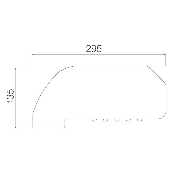 スリットボックス仕切り板 135×295mm　店舗用品　販促用品　陳列什器　青果台オプション