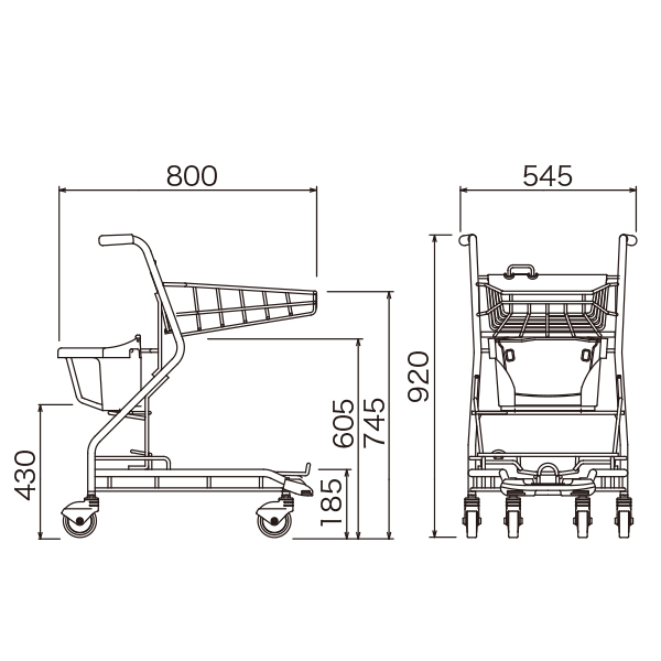 アルミ製軽量子乗せカート