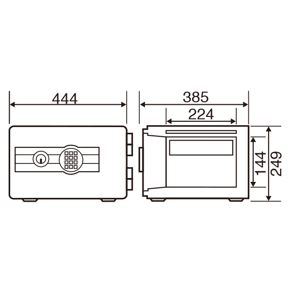 ホテル＆プライベートセーフ金庫 DS23-EK