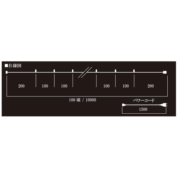 プレミアムスリムLEDストリングII  ピンク ブラックコード