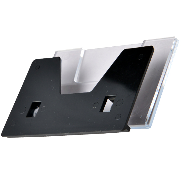 リクライニングカードホルダー UC-2 黒 中紙無地　販促POP　カード立て　L型　傾斜タイプ　カードスタンド　ポップケース　POPスタンド