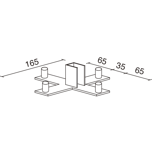 十字ポールベース SP10-BX(クローム)