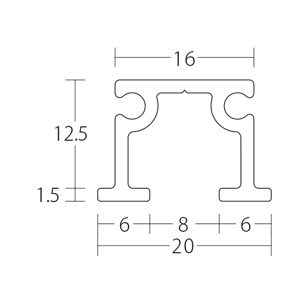 ピクチャーレール PR-1N L3000 ホワイト　店舗用品　展示用品