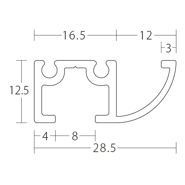 PA-1Nレール ホワイト　店舗用品　展示用品