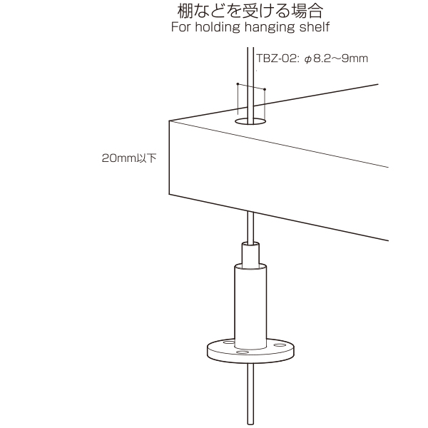 ラインプロップ 中軽量用 TBZ-02　店舗用品　展示用品