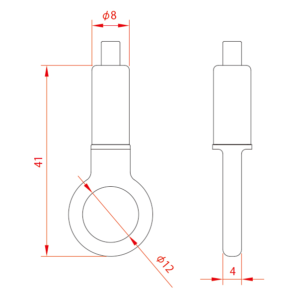 レール用パーツ リングタイプ PR-H2A(S) 銀　店舗用品　展示用品