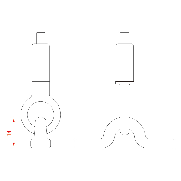 レール用パーツ 角度フリー PR-H2B(B) 黒　店舗用品　展示用品