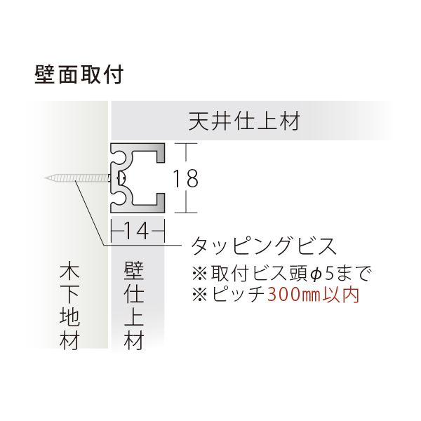 PR-10レール L3000 ホワイト　店舗用品　展示用品