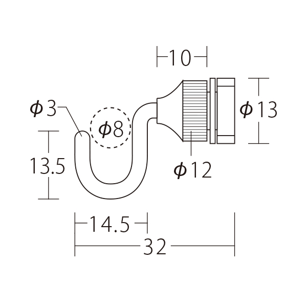 PR-19レールフック ホワイト 16.18ｍｍ幅用 店舗用品 展示用品