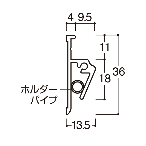 PO-LSポスターレールセットSタイプ L1200　店舗用品　展示用品