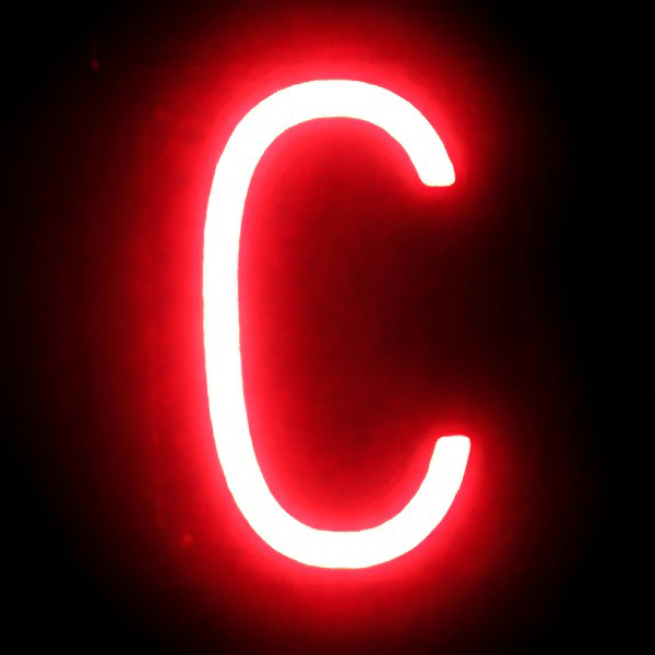 ABCブライト アルファベット C　店舗用品　販促用品　切文字　看板　LED