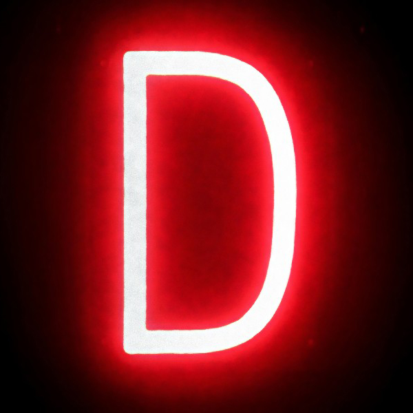 ABCブライト アルファベット D　店舗用品　販促用品　切文字　看板　LED