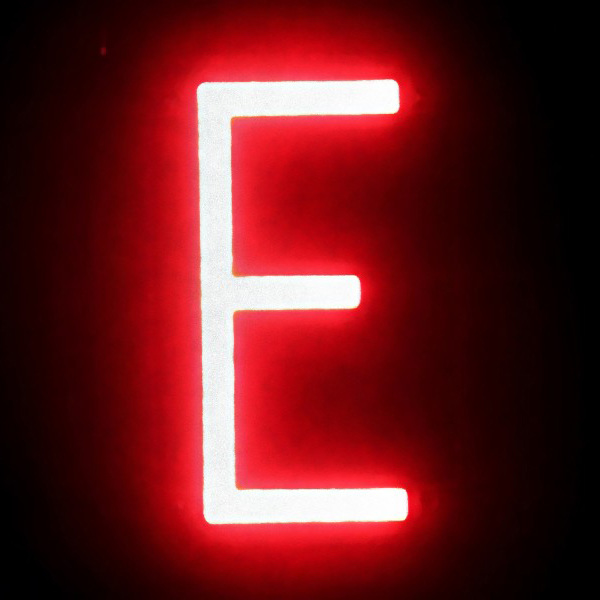 ABCブライト アルファベット E　店舗用品　販促用品　切文字　看板　LED