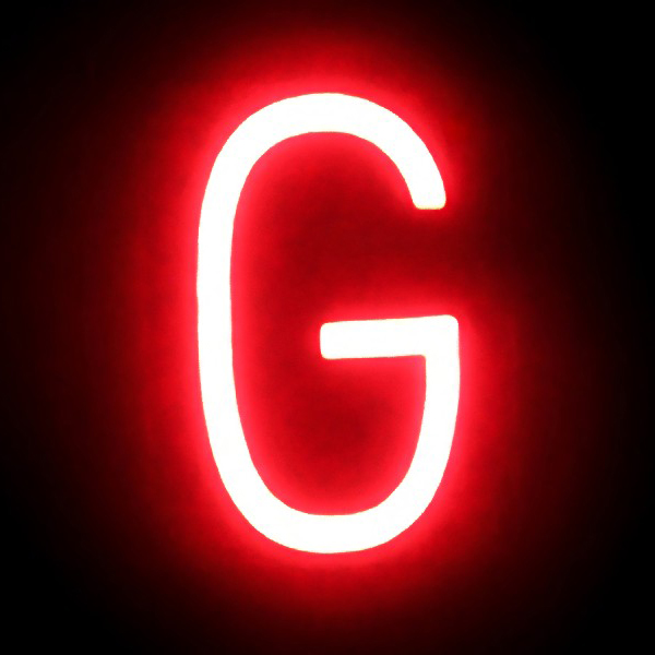 ABCブライト アルファベット G　店舗用品　販促用品　切文字　看板　LED