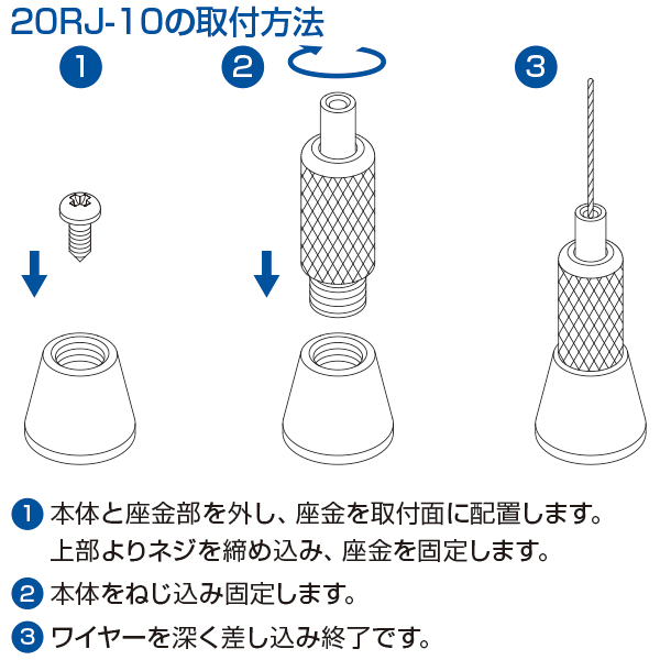 ワイヤーパーツ 20RJ-10　店舗用品　展示用品