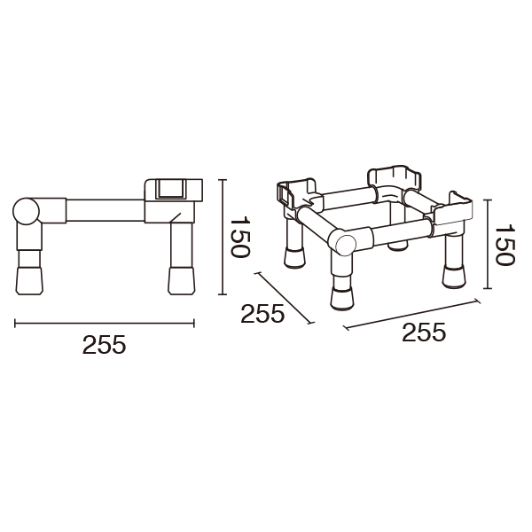 ガチャコップ専用  1台用什器(白)