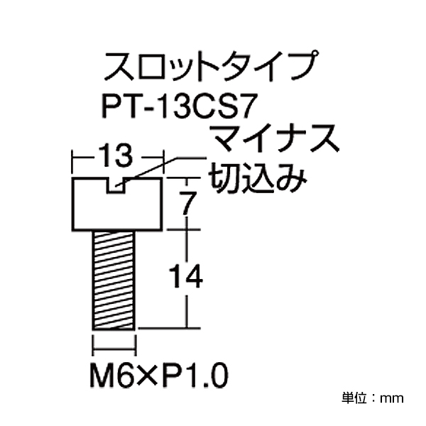 化粧ボルト PT-CS13 スロットタイプ 13φ　店舗用品　化粧ビス　ナット