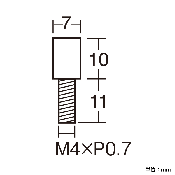 化粧ボルト PT-7CF10-CR クローム　店舗用品　化粧ビス　ナット