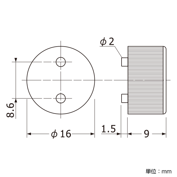 フラットサインナット用工具 φ16用　店舗用品　スカルプス