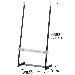 省スペース傾斜パネルスタンド VS-84黒