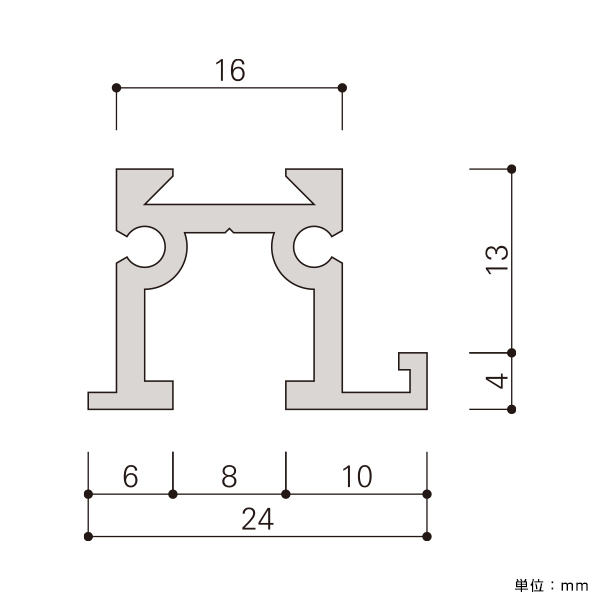 C-2Eレール 3m ホワイト