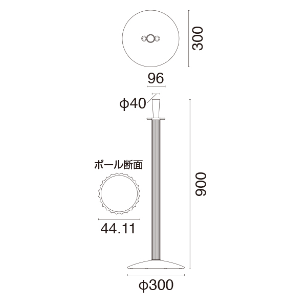 ロープパーティション GY20B-92F