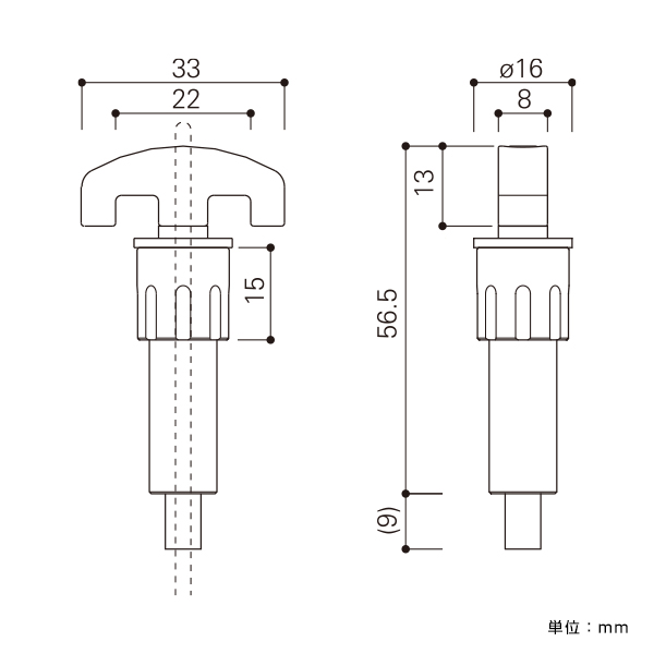 重量用コレダーライン (Aタイプ重量用) Aワンタッチフック