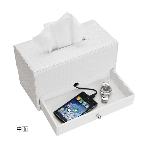 ティッシュボックス TM-Aスマホケース付 クロコダイル