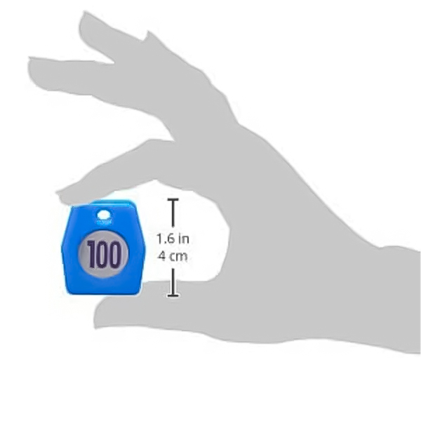 スチロールクロークチケットA型 (51～100) ブルー　店舗用品　レジ回り用品　番号札