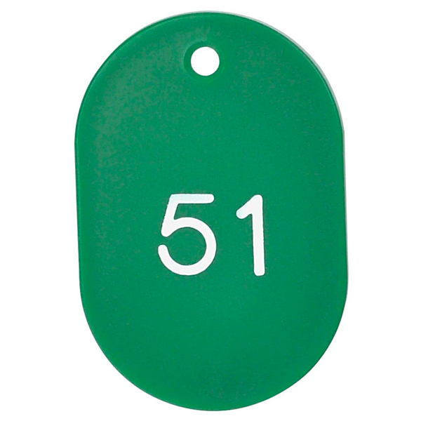 スチロールクロークチケットA型 (51～100) グリーン　店舗用品　レジ回り用品　番号札