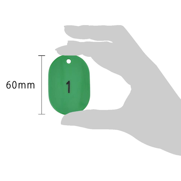 スチロール番号札  大 1～50 グリーン　番号札　小判札　整理券