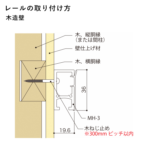 ピクチャーレール MH-3 2000 ホワイト