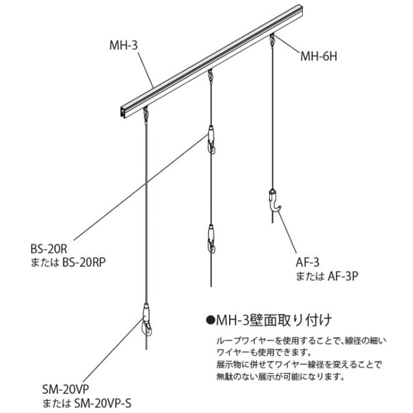 ピクチャーレール MH-3 2000 ホワイト