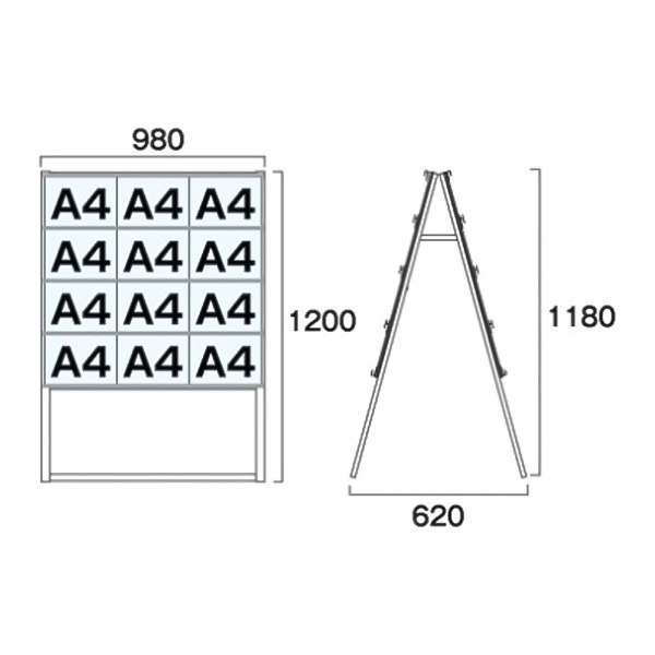 カードケーススタンド看板 CCSK-A4Y24RH