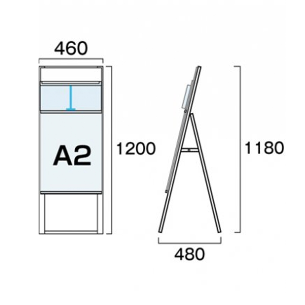 カタログケース看板 KCSKD-A2K