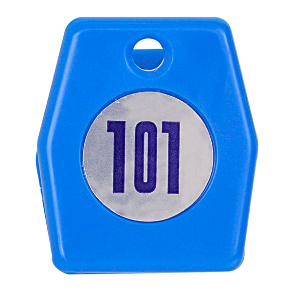 スチロールクロークチケットA型(101～150) 青　店舗用品　レジ回り用品　番号札