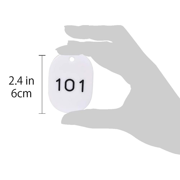 スチロールクロークチケットA型(101～150) 白　店舗用品　レジ回り用品　番号札