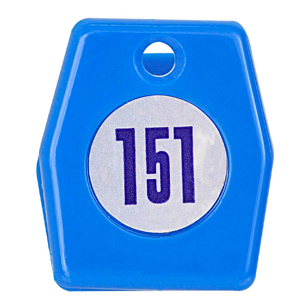スチロールクロークチケットA型(151～200) 青　店舗用品　レジ回り用品　番号札　クローク札