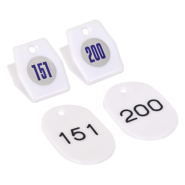 スチロールクロークチケットA型(151～200) 白　店舗用品　レジ回り用品　番号札　クローク札